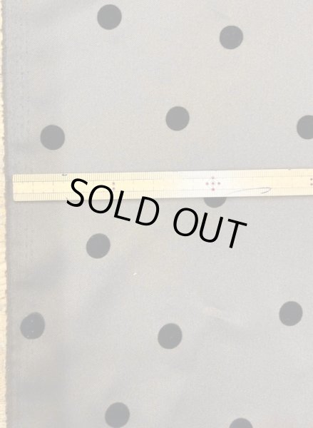 画像2: 生地:水玉フロッキー加工(ベージュ/黒) (2)