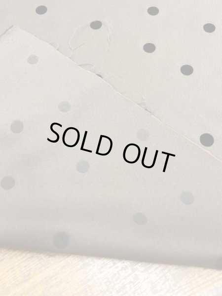 画像3: 生地:水玉フロッキー加工(ベージュ/黒) (3)