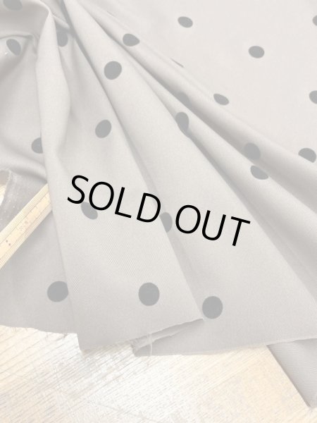 画像5: 生地:水玉フロッキー加工(ベージュ/黒) (5)