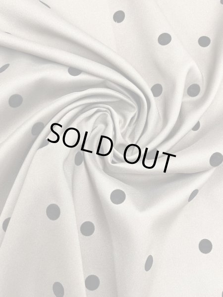 画像6: 生地:水玉フロッキー加工(ベージュ/黒) (6)