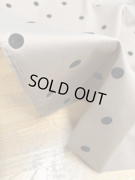 画像7: 生地:水玉フロッキー加工(ベージュ/黒) (7)