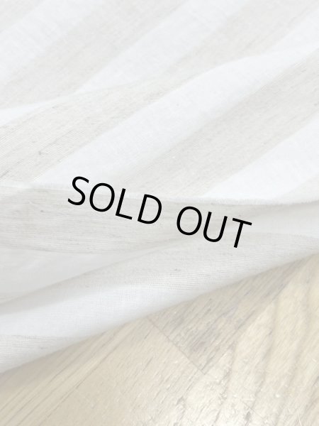 画像4: 生地:コットンリネン先染めワッシャーボーダー(白/ベージュ) (4)