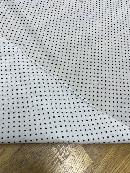 画像3: 生地:ポリエステル100%水玉柄プリント(白/黒) (3)