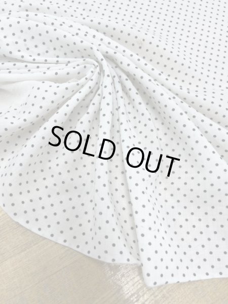 画像5: 生地：ポリエステル100％水玉柄プリント（白／黒） (5)