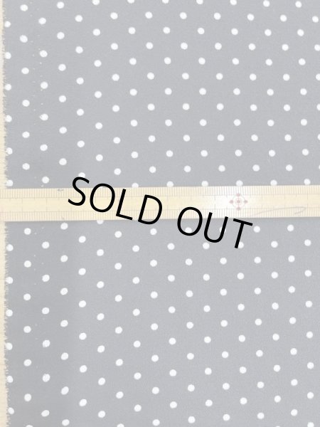 画像2: 生地：ポリエステル100％水玉柄プリント（黒／白） (2)