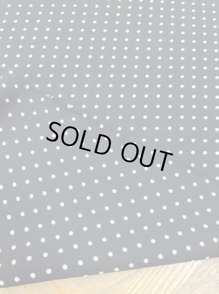 画像3: 生地：ポリエステル100％水玉柄プリント（黒／白） (3)