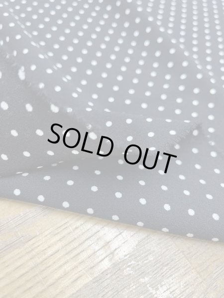 画像4: 生地：ポリエステル100％水玉柄プリント（黒／白） (4)