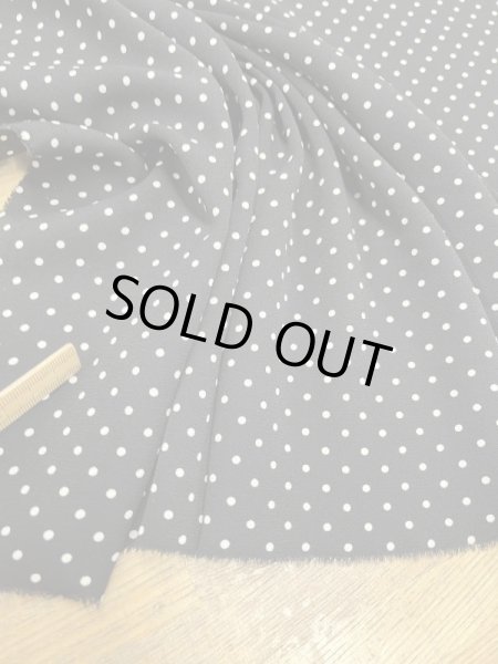 画像5: 生地：ポリエステル100％水玉柄プリント（黒／白） (5)