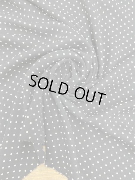 画像6: 生地：ポリエステル100％水玉柄プリント（黒／白） (6)