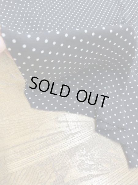 画像7: 生地：ポリエステル100％水玉柄プリント（黒／白） (7)