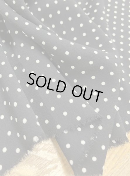 画像8: 生地：ポリエステル100％水玉柄プリント（黒／白） (8)