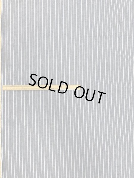 画像1: 生地：綿100％ピンストライプ柄ダンガリー（紺／白） (1)