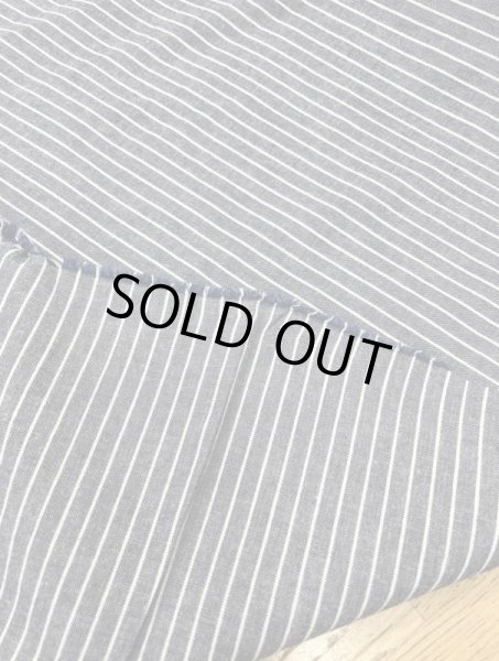 画像3: 生地：綿100％ピンストライプ柄ダンガリー（紺／白） (3)