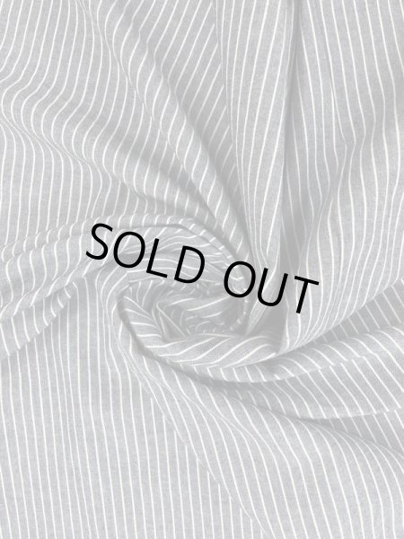 画像6: 生地：綿100％ピンストライプ柄ダンガリー（紺／白） (6)