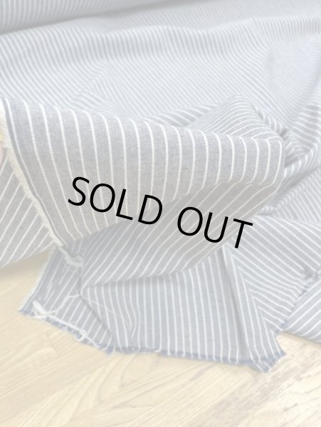 画像7: 生地：綿100％ピンストライプ柄ダンガリー（紺／白） (7)