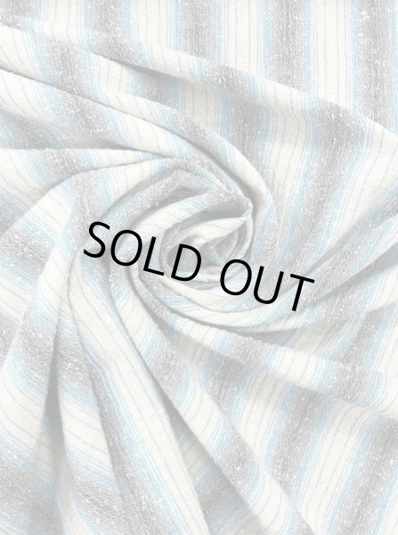 画像6: 生地:綿100%ストライプ(ブル―系) (6)