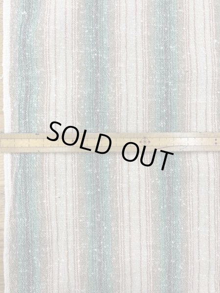 画像2: 生地:綿100%ストライプ(茶緑系) (2)