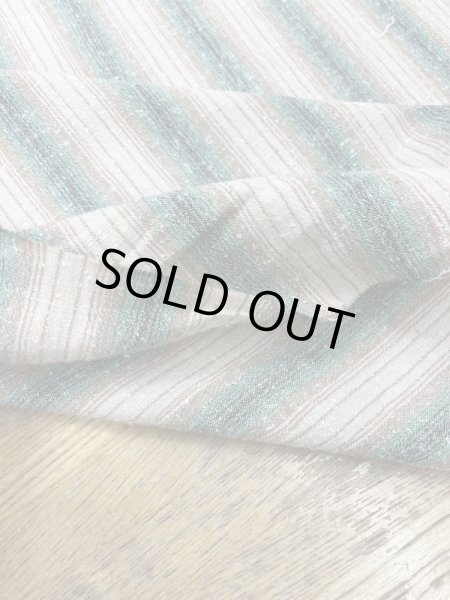 画像4: 生地:綿100%ストライプ(茶緑系) (4)