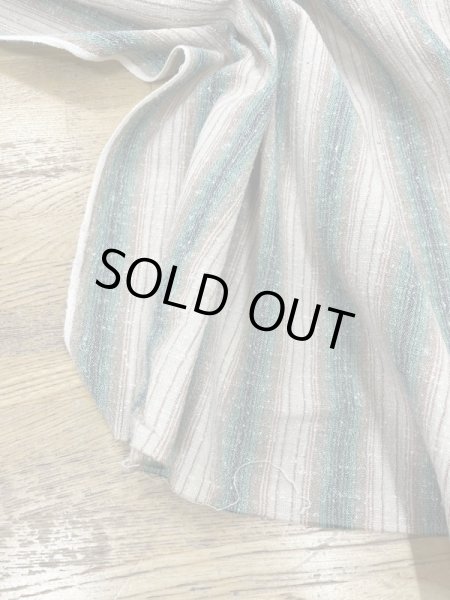 画像5: 生地:綿100%ストライプ(茶緑系) (5)