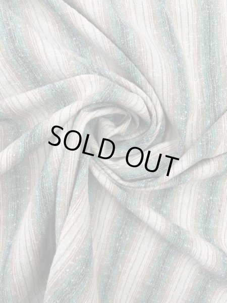 画像6: 生地:綿100%ストライプ(茶緑系) (6)