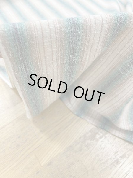 画像7: 生地:綿100%ストライプ(茶緑系) (7)