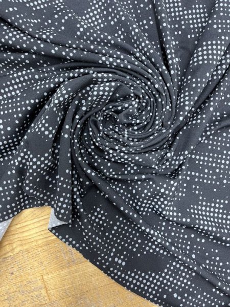 画像6: 生地:ポリエステル100%2wayランダムドット柄ニット(黒/グレ―) (6)