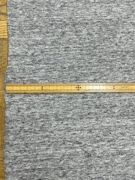 画像2: 生地:綿100%ツブツブ霜降り天竺ニット(グレー) (2)