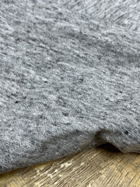 画像3: 生地:綿100%ツブツブ霜降り天竺ニット(グレー) (3)