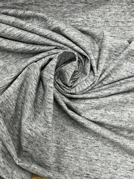 画像6: 生地:綿100%ツブツブ霜降り天竺ニット(グレー) (6)