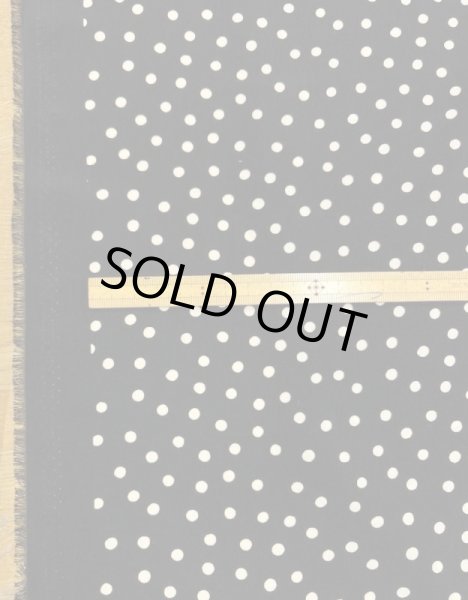 画像2: 生地：水玉柄ポリエステル100％（黒／生成） (2)