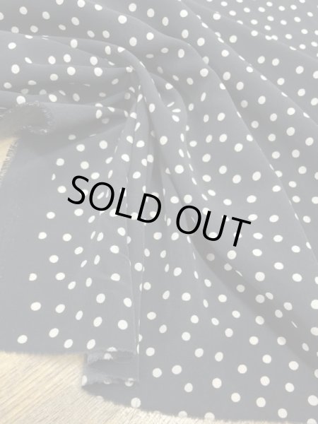 画像5: 生地：水玉柄ポリエステル100％（黒／生成） (5)