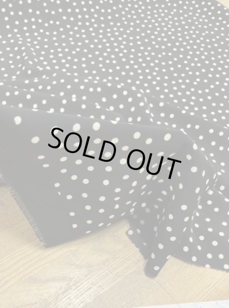 画像6: 生地：水玉柄ポリエステル100％（黒／生成） (6)