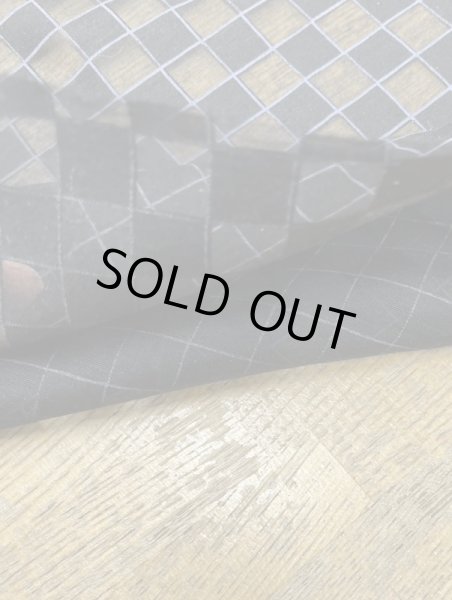 画像4: 生地：ポリエステル100％シアー素材格子柄（黒） (4)