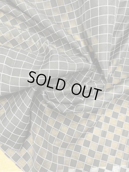 画像7: 生地：ポリエステル100％シアー素材格子柄（黒） (7)