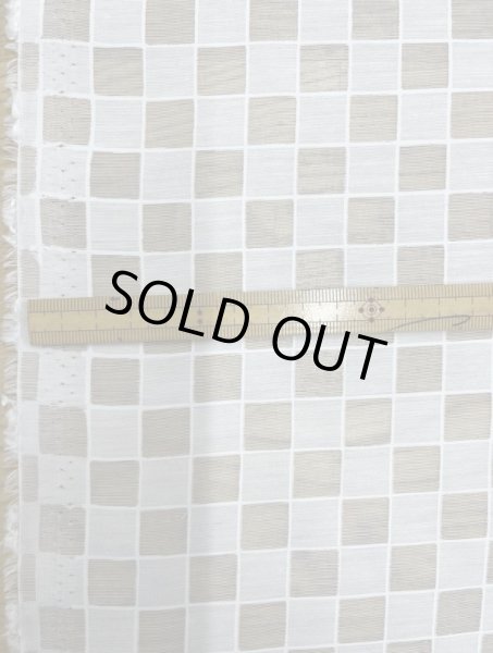 画像2: 生地：ポリエステル100％シアー素材格子柄（白） (2)