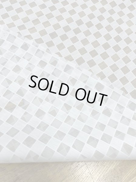 画像3: 生地：ポリエステル100％シアー素材格子柄（白） (3)