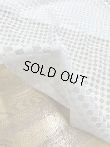 画像6: 生地：ポリエステル100％シアー素材格子柄（白） (6)