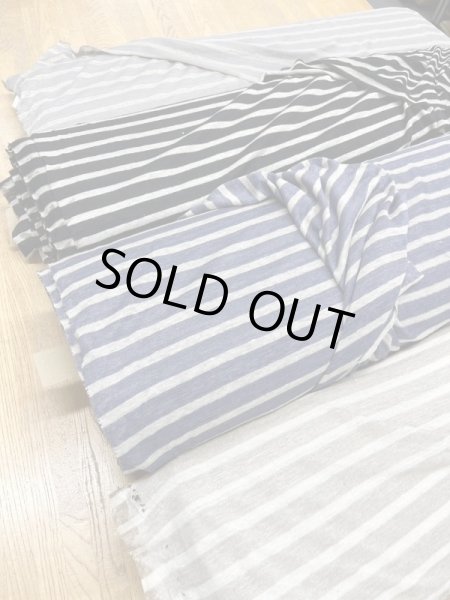 画像8: 生地:麻100%霜降り天竺ニット(グレー/グレージュ) (8)