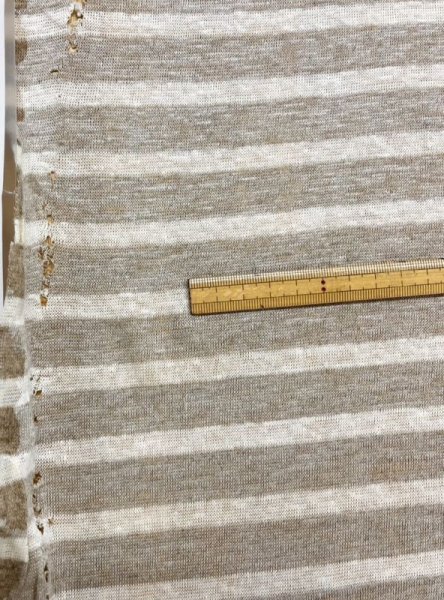 画像2: 生地:麻100%霜降り天竺ニット(ベージュ/グレージュ) (2)