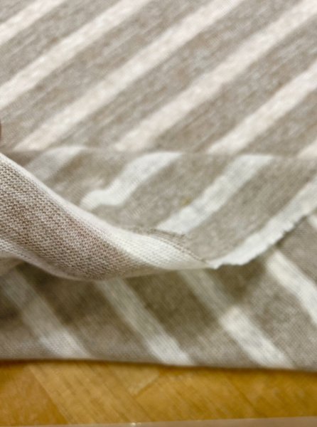 画像4: 生地:麻100%霜降り天竺ニット(ベージュ/グレージュ) (4)