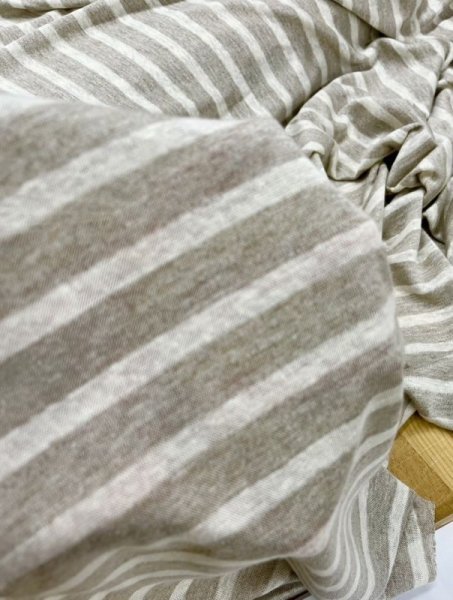 画像9: 生地:麻100%霜降り天竺ニット(ベージュ/グレージュ) (9)