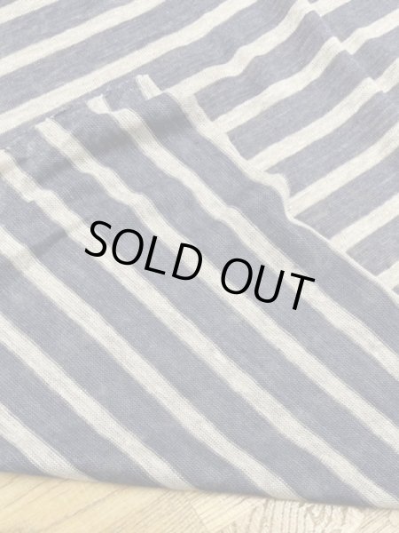 画像3: 生地:麻100%霜降り天竺ニット(インディコ/グレージュ) (3)