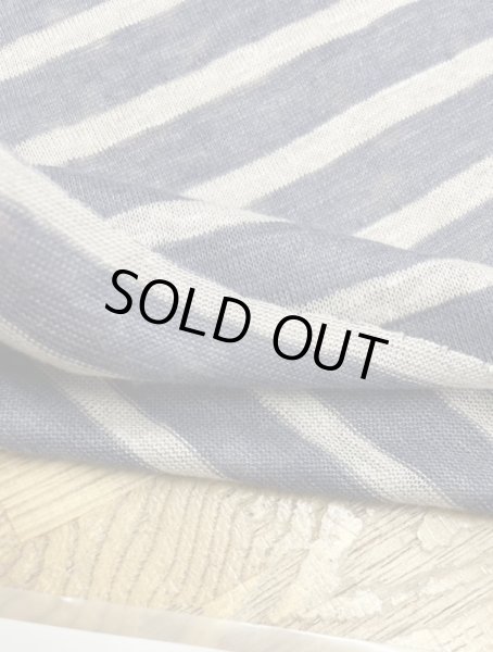 画像4: 生地:麻100%霜降り天竺ニット(インディコ/グレージュ) (4)