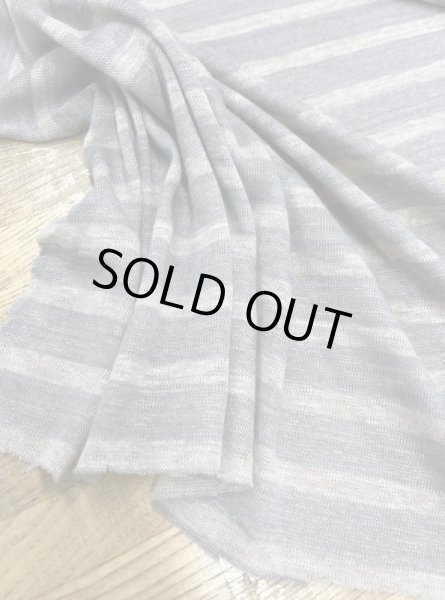 画像5: 生地:麻100%霜降り天竺ニット(グレー/グレージュ) (5)