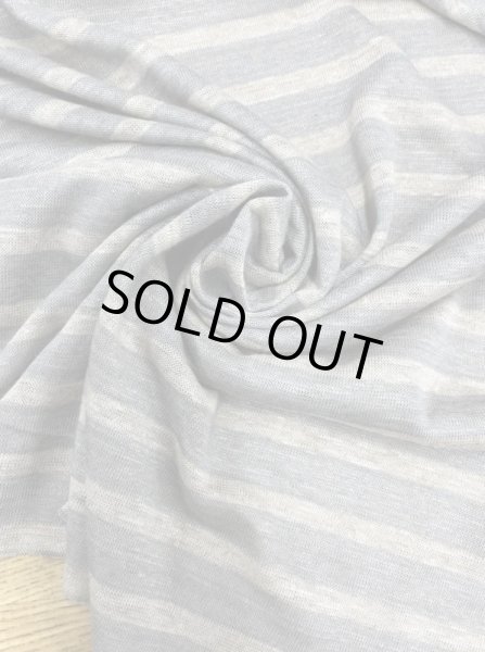 画像6: 生地:麻100%霜降り天竺ニット(グレー/グレージュ) (6)