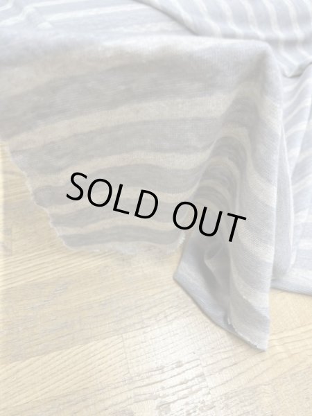 画像7: 生地:麻100%霜降り天竺ニット(グレー/グレージュ) (7)