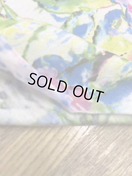 画像4: 生地:綿レーヨンボタニカル柄カラフルニット(オフ地) (4)