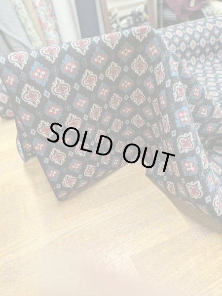 画像6: 生地：ダマスク柄ポリエステルサテンジャガード（黒） (6)