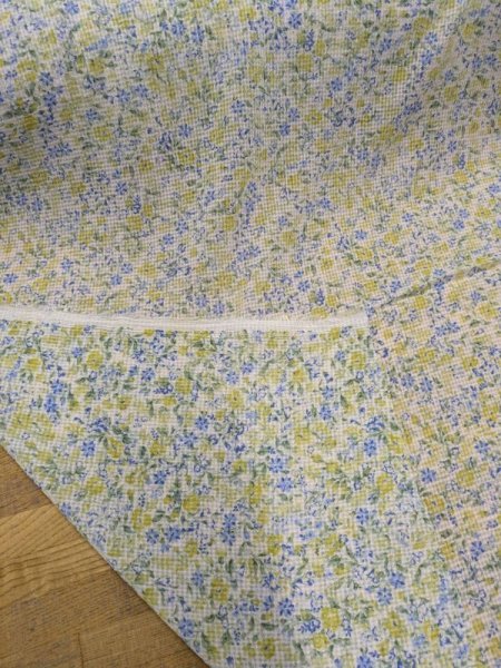 画像3: 生地：ポリエステル100％花柄サッカー（白） (3)