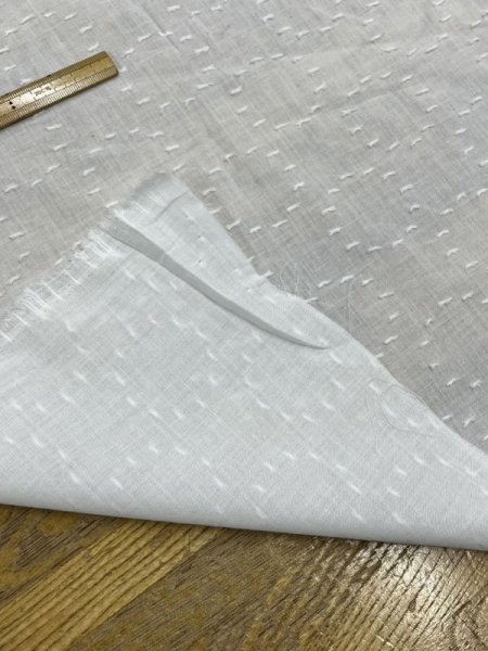画像3: 生地:綿100%サークルカットジャガード(白) (3)